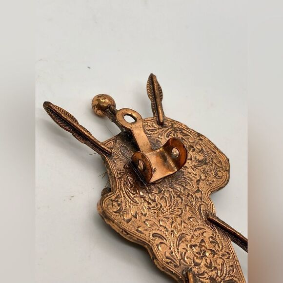 Copper Toned African Elephant Pendant Charm or Brooch Piece - Picture 6 of 16